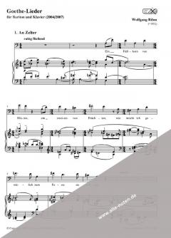 Goethe-Lieder für Bariton und Klavier von Wolfgang Rihm 