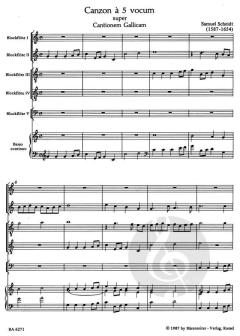 Canzone über ein französisches Lied (Samuel Scheidt) 