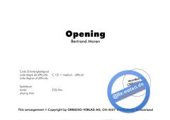 Opening von Bertrand Moren 