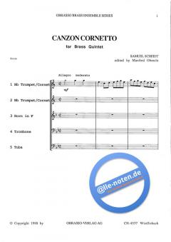 Canzon Cornetto (Samuel Scheidt) 