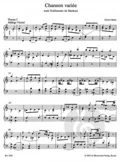 Chanson variee nach Guillaume de Machaut von Günter Bialas 