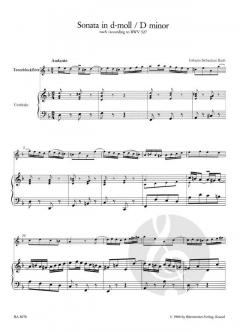 Sonata in d-Moll nach BWV 527 von Johann Sebastian Bach (Download) 