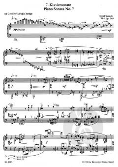 Klaviersonate Nr. 7 op. 240 von Ernst Krenek (Download) 