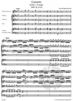 Konzert in D-Dur für Violine und Orchester TWV 51:D10 von Georg Philipp Telemann 