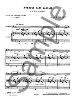 Romance Sans Paroles Op. 17/3 von Gabriel Fauré 