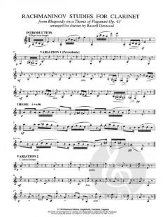 Rachmaninov Studies For Clarinet von Sergei Rachmaninow 