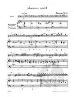 Chaconne für Violine und Basso continuo von Tommaso Vitali im Alle Noten Shop kaufen