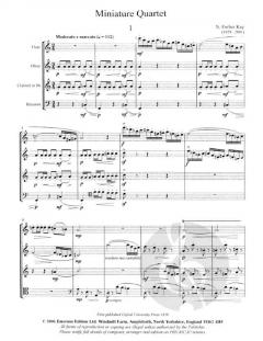 Miniature Quartet von Norman Forber Kay für Holzbläser Quartett (Partitur) im Alle Noten Shop kaufen