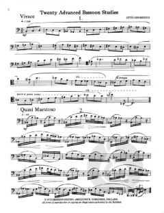 20 Advanced Bassoon Studies (Otto Oromszegi) 