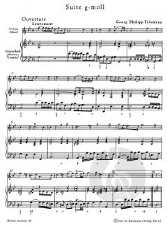 Suite für Violine oder Oboe und Basso continuo TWV 41:g4 von Georg Philipp Telemann im Alle Noten Shop kaufen