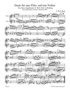 Zwei Duos Wq 140, 142 von Carl Philipp Emanuel Bach (Download) 