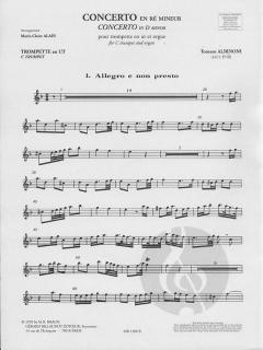 Concerto en ré Mineur Opus 9 No 2 von Tomaso Giovanni Albinoni 