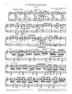 Variations sérieuses op. 54 von Felix Mendelssohn Bartholdy 