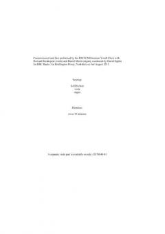 The Canticles Of Mary And Simeon (James Whitbourn) 