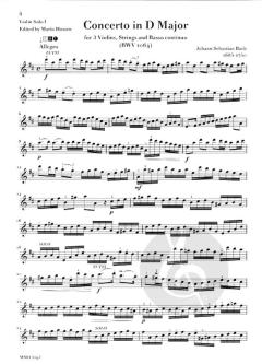 Tripelkonzert C-Dur BWV 1064 von Johann Sebastian Bach für 3 Violinen im Alle Noten Shop kaufen