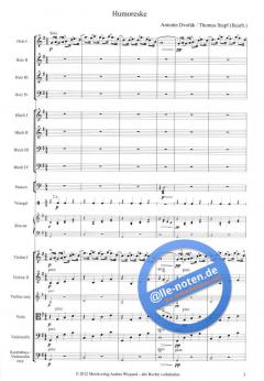 Humoreske für Streicher oder sinfonisches Orchester von Antonín Dvorák 