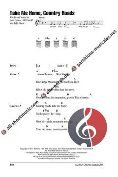 Guitar Chord Songbook von John Denver 