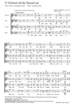 O Heiland, reiß die Himmel auf op. 74,2 von Johannes Brahms (Download) 