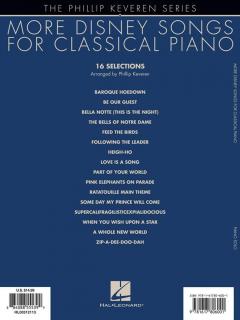 More Disney Songs For Classical Piano 