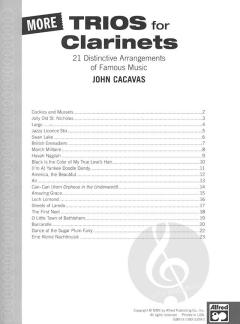 More Trios For Clarinets von John Cacavas 
