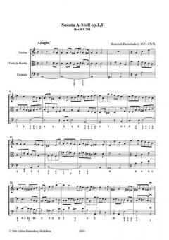 Sonate a-moll op. 1,3 von Dietrich Buxtehude 
