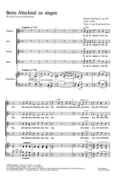 Beim Abschied zu singen (Robert Schumann) 