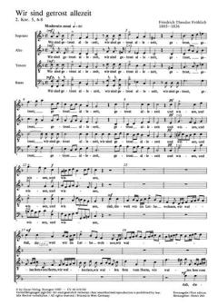 Wir sind getrost alle Zeit (Friedrich Theodor Fröhlich) 