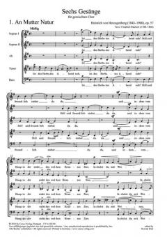 6 Gesänge op. 57 von Heinrich von Herzogenberg (Download) 