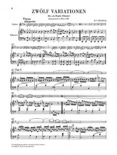 Variationen für Klavier und Violine von Wolfgang Amadeus Mozart im Alle Noten Shop kaufen