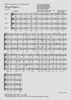 Salvum fac; Pange lingua (Anton Bruckner) 
