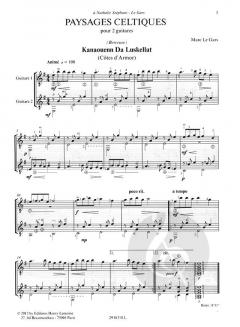 Paysages celtiques pour 2 guitares Vol. 1 von Marc Le Gars 