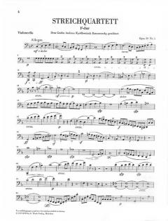 Streichquartette op. 59, 74, 95 von Ludwig van Beethoven im Alle Noten Shop kaufen (Stimmensatz)