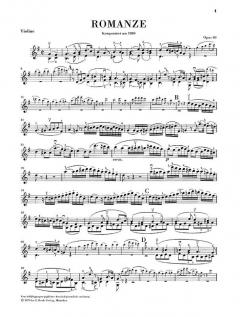 Romanzen für Violine und Orchester von Ludwig van Beethoven im Alle Noten Shop kaufen