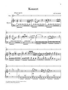 Konzert für Oboe und Orchester C-dur KV 314 von Wolfgang Amadeus Mozart im Alle Noten Shop kaufen