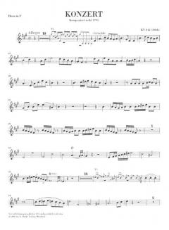 Hornkonzert Nr. 1 D-Dur KV 412/514 von Wolfgang Amadeus Mozart für Horn und Orchester