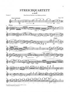Streichquartett a-moll op. 132 von Ludwig van Beethoven im Alle Noten Shop kaufen (Stimmensatz)