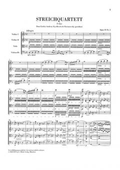 Streichquartette op. 59, 74, 95 von Ludwig van Beethoven im Alle Noten Shop kaufen