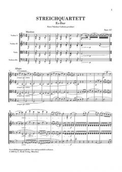 Streichquartett Es-dur op. 127 von Ludwig van Beethoven im Alle Noten Shop kaufen - HN9740
