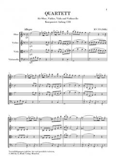 Oboenquartett F-dur KV 370 (368b) (W.A. Mozart) 