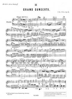 Konzert Nr. 2 op. 32 von Carl Maria von Weber für 2 Klaviere im Alle Noten Shop kaufen