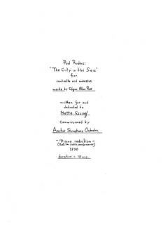 The City in the Sea von Poul Ruders für 2 Klaviere im Alle Noten Shop kaufen