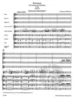 Romanzen in F-Dur und G-Dur von Ludwig van Beethoven für Violine und Orchester op. 50, 40 im Alle Noten Shop kaufen (Partitur)