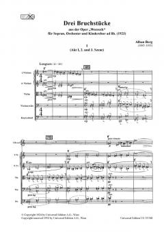 Drei Bruchstücke aus der Oper Wozzeck von Alban Berg 
