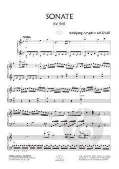 Allegro Sonate No16 von Wolfgang Amadeus Mozart 