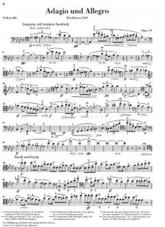Adagio und Allegro op. 70 von Robert Schumann für Klavier und Horn - Fassung für Violoncello im Alle Noten Shop kaufen