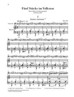 5 Stücke im Volkston op. 102 von Robert Schumann für Violoncello und Klavier (mit bezeichneter und unbezeichneter Violoncellostimme) im Alle Noten Shop kaufen