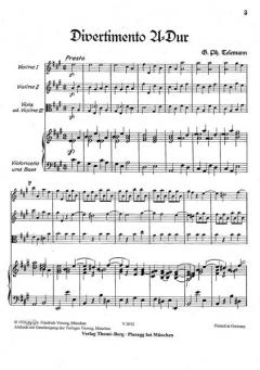Zwei Divertimenti für Streichorchester und Cembalo Nr. 1 von Georg Philipp Telemann im Alle Noten Shop kaufen (Partitur)