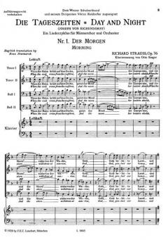 Die Tageszeiten für Männerchor und Orchester (Richard Strauss) 