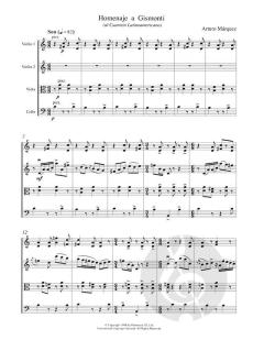 Homenaje a Gismonti von Arturo Marquez für Streichquartett im Alle Noten Shop kaufen