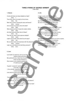 Three Hymns of George Herbert von John Tavener 